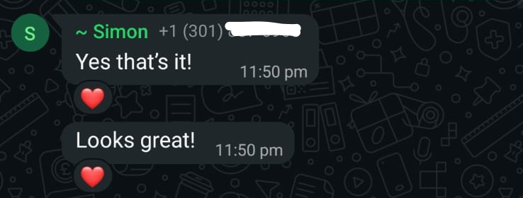 Chat screenshot 1
